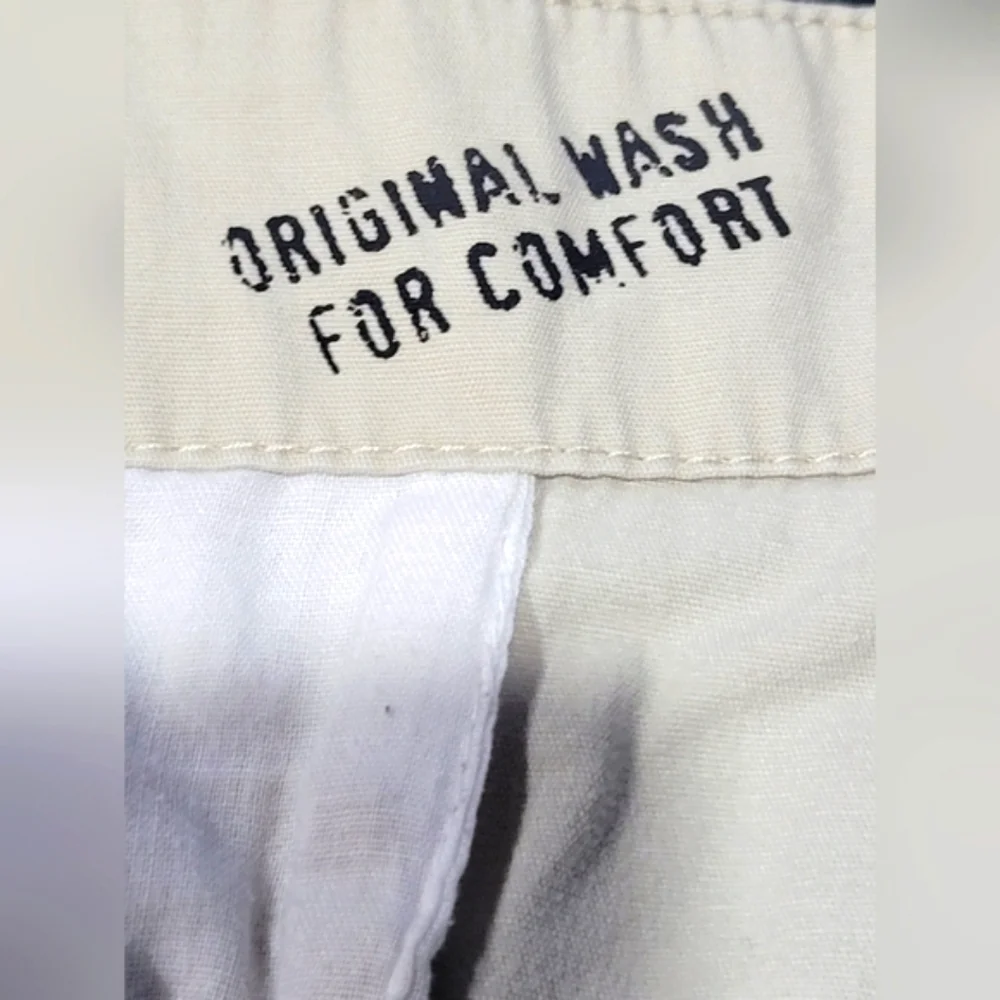 Chino's Size 38 100% Cotton Beige Tan Front and Back Pockets Golf Shirts
